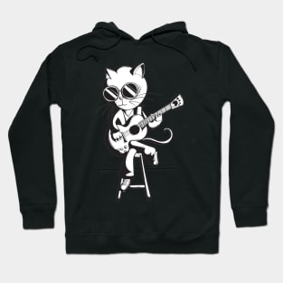 Cat Guitar Musician Hoodie